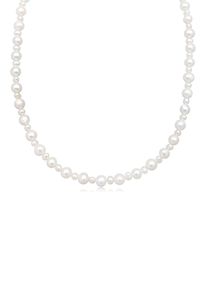 Elli Damen Perlenkette "Zeitlos Süßwasserzuchtperlen 925 Sterling Silber", 43, L: 43cm, Silber 925 (Sterlingsilber), weiß, Silber 925