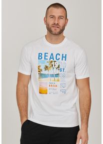 CRUZ Herren T-Shirt "Thomsson", weiß, sportlich, Gr. XXXL, mehrfarbig, 100% Baumwolle, Shirts, im sommerlichen Design