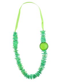 Damen Lange Kette "Mira", grün, Basic, Collezione Alessandro, Holz, Halsketten, aus Holzchips gefädelt