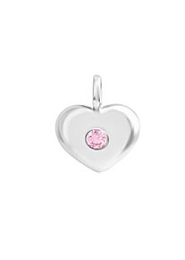 Vivance Damen Ketten-Anhänger "925/-Sterling Silber rhodiniert Herz Zirkonia", ONE-SIZE, Silber 925 (Sterlingsilber), 0,8 g, weiß, Silber 925