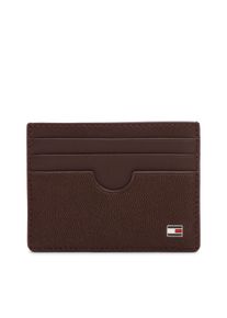 Tommy Hilfiger Kartenetui "TH FLAG CC HOLDER", braun, Leder, Basic, Kleinlederwaren, Men Geldbeutel, Portemonnaie mit Logoflagge