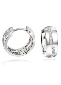 Goldmaid Damen Paar Creolen, Silber 925 (Sterlingsilber), weiß, Silber 925 (Sterlingsilber), Ohrringe