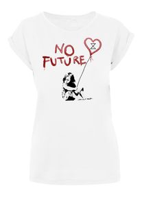 Merchcode Herren T-Shirt "Merchcode Damen Ladies No Future T-Shirt", weiß, casual, Gr. XXL, unifarben, 100% Baumwolle, Shirts