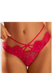 Lascana Damen String, Gr. 48, pink, Microtouch, Obermaterial: 100% Polyamid, Unterhosen, mit aufregender Bänder-Optik