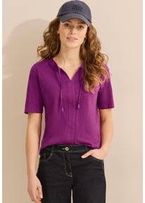 Cecil Damen T-Shirtanemone pink, casual, Gr. XXL, unifarben, Web, 100% Baumwolle, Shirts, aus reiner Baumwolle