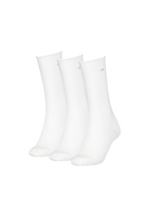 Damen Socken "CK WOMEN SOCK 3P ROLL TOP", Calvin Klein Jeans, weiß, Baumwollmischung, Socken, Mit kleinem Rollrand, Einheitsgröße passend von Gr.