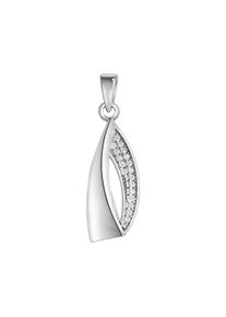 Vivance Damen Ketten-Anhänger "925-Sterling Silber rhodiniert Zirkonia", ONE-SIZE, Silber 925 (Sterlingsilber), 2,1 g, weiß, Silber 925