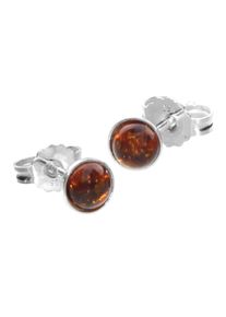 OSTSEE-SCHMUCK Damen Paar Ohrstecker "OSTSEE-SCHMUCK Ohrstecker Classic 5 mm Ohrstecker Classic 5 mm", 6mm rund, Silber 925 (Sterlingsilber), weiß,