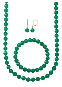 Lady Damen Collier-Set, N-Größe, grün, Halsketten