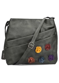 Rieker Damen Umhängetasche "Montenegro", grün, Lederimitat, Taschen, Schultertasche Damen Tasche mit dekorativen Aufnähern