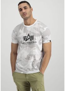 Herren T-Shirt "Basic T-Shirt", weiß, modisch, Gr. XXXL, Alpha Industries, bedruckt, Single Jersey, Obermaterial: 100% Baumwolle, Shirts