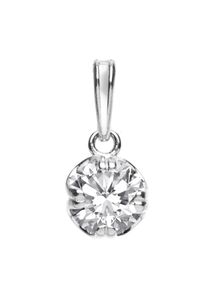 OSTSEE-SCHMUCK Damen Ketten-Anhänger "OSTSEE-SCHMUCK Anhänger Fridoline Anhänger Fridoline", 20 x 9mm, Silber 925 (Sterlingsilber), 1.8 g, weiß,