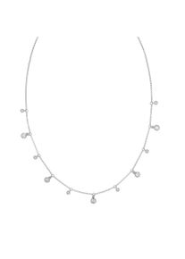 ZEEme Damen Collierkettchen "Silber 925 rhodiniert mit Zirkonia weiß", 40 + 5cm, Silber 925 (Sterlingsilber), L: 45cm B: 3.5mm, weiß, Silber 925