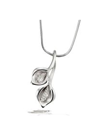 Goldmaid Damen Kette mit Anhänger "925 Sterling Silber Gebürstet Zirkonia weiß", 45cm, Silber 925 (Sterlingsilber), L: 45cm, weiß, Silber 925