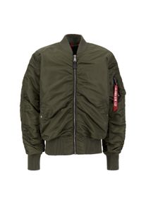 Herren Bomberjacke "Alpha Industries Men - Bomber Jackets MA-1 OS Puckered", grün, Gr. M, Alpha Industries, Obermaterial: 100% Nylon, Lining/Füllung: