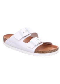 Rohde Damen Pantolette "ALBA", Gr. 35, weiß, Lackleder, glänzend, klassisch, Schuhe, Sommerschuh, Hausschuh, Strandschuh, Schlappen,