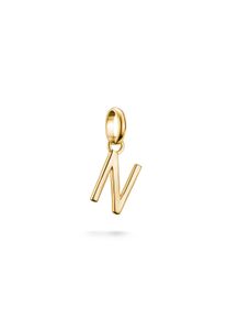 Thomas Sabo Damen Charm Buchstabe "Charm Alphabet/Buchstabe - Connect", N, gold, Silber 925, recycelt, Charms