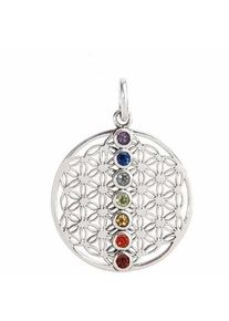 Vivance Damen Ketten-Anhänger "925 Sterling Silber mit echten Steinen", ONE-SIZE, Silber 925 (Sterlingsilber), 6,4 g, weiß, Silber 925
