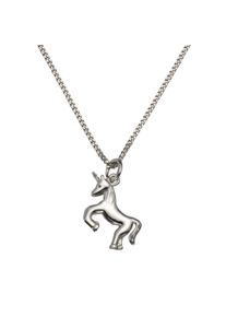 ZEEme Kette mit Anhänger "925 Silber Einhorn-Motiv", 36/38cm, Silber 925 (Sterlingsilber), L: 38cm B: 12.0mm, weiß, Silber 925 (Sterlingsilber),