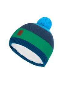 Trollkids Kinder Strickmütze "KIDS GRYLLEFJORD BOBBLE CAP", grün, sportlich, Gr. 6, gestreift, Strick, Materialmix, Mützen