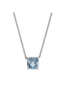 Vivance Damen Collierkettchen "925/- Sterling Silber Blautopas (beh.)", 42 + 5cm, Silber 925 (Sterlingsilber), L: 47cm B: 8.0mm, weiß, Silber 925