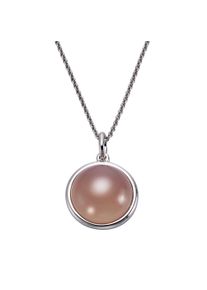 JAMELLI Damen Kette mit Anhänger "925 Silber Rosenquarz", 45cm, Silber 925 (Sterlingsilber), L: 45cm B: 17.0mm, weiß, Silber 925 (Sterlingsilber),