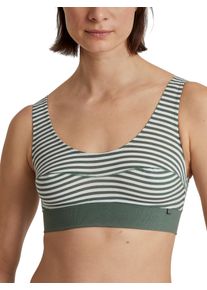 Calida Damen Bustier "Elastic", Gr. XS, grün, Single Jersey, Obermaterial: 94% Baumwolle, 6% Elasthan, unifarben, casual, BHs, mit formstabilen und