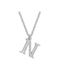 Diamonds by Ellen K. Damen Kette mit Anhänger "Silber 925 mit 1x Diamant 0,008ct. Buchstabe N", 45 + 3cm, 0,008 ct, Silber 925 (Sterlingsilber), L: 48cm B: 12.0mm, weiß,