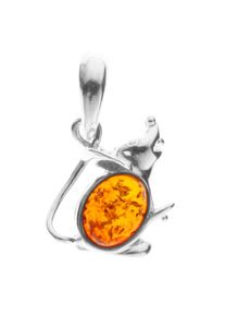OSTSEE-SCHMUCK Damen Ketten-Anhänger "OSTSEE-SCHMUCK Anhänger Mäuschen Anhänger Mäuschen", 22 x 14mm, Silber 925 (Sterlingsilber), 1.5 g, weiß,
