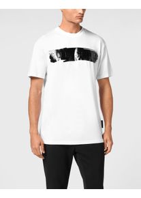 Plein Sport Herren T-Shirt "Silver Brush", weiß, Gr. XXL, Obermaterial: 100% Baumwolle, Shirts