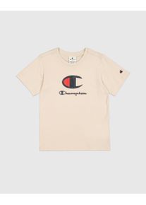 Champion Kinder T-Shirt "Crewneck T-Shirt", beige, sportlich, Gr. XXL, bedruckt, Jersey, Obermaterial: 100% Baumwolle, Shirts, für Kinder