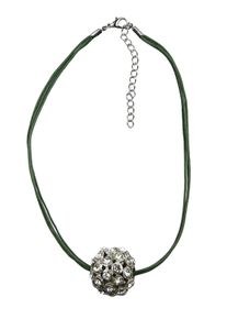 Damen Kette mit Anhänger "Crystal", grün, Basic, Collezione Alessandro, Metall, Halsketten, mit Glassteinen