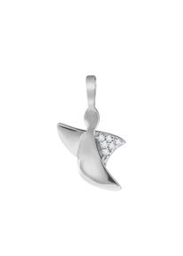 Vivance Damen Ketten-Anhänger "925/- Sterling Silber rhodiniert Engel Zirkonia weiß", ONE-SIZE, Silber 925 (Sterlingsilber), 1,8 g, weiß, Silber 925