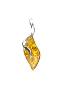 OSTSEE-SCHMUCK Damen Ketten-Anhänger "OSTSEE-SCHMUCK Anhänger Riona Anhänger Riona", 40 x 15mm, Silber 925 (Sterlingsilber), 2.7 g, weiß, Silber 925