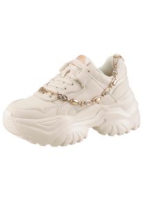 Buffalo Damen Plateausneaker "BLISS CHIN", Gr. 40, gold, Lederimitat, modisch, Schuhe, Chunky Sneaker, Freizeitschuh mit angesagter Zierkette