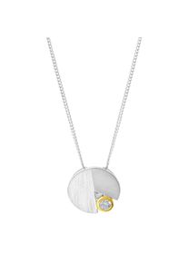 Celesta Damen Kette mit Anhänger, 45,0cm, Silber 925 (Sterlingsilber), L: 45cm B: 14.0mm, weiß, Silber 925 (Sterlingsilber), B:14.0mm, Halsketten
