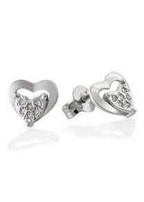 Goldmaid Damen Paar Ohrstecker "585 Weißgold Glänzend 12 Diamanten weiß", ONE-SIZE, 0,06 ct P1 = bei 10-facher Vergrößerung erkennbare Einschlüsse,