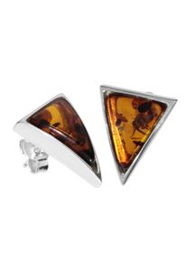 OSTSEE-SCHMUCK Damen Paar Ohrstecker "OSTSEE-SCHMUCK Ohrstecker Classic 17 x 14 mm", 17 x 14mm, Silber 925 (Sterlingsilber), weiß, Silber 925