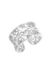 ZEEme Damen Fingerring "Silber 925 rhodiniert Zirkonia weiß", OneSize, Silber 925 (Sterlingsilber), weiß, Silber 925 (Sterlingsilber), Fingerringe