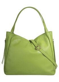 Samantha Look Damen Umhängetasche, grün, Leder, clean, Taschen, echt Leder, Made in Italy