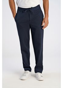 LINDBERGH Herren Jogginghose, blau, casual, Gr. XXL, unifarben, Web, Obermaterial: 75% Polyester, 22% Viskose, 3% Elasthan, Hosen, mit elastischem