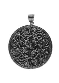 OSTSEE-SCHMUCK Damen Ketten-Anhänger "OSTSEE-SCHMUCK Anhänger Hiddensee 40 mm rund", 51 x 40mm, Silber 925 (Sterlingsilber), 19.8 g, weiß, Silber 925