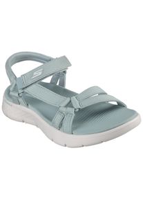 Skechers Damen Sandale "GO WALK FLEX SANDAL-SUBLIME-X", Gr. 40, grün, Textil, casual, Schuhe, Sommerschuh, Sandalette, Klettschuh, mit Goga Mat