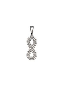 Vivance Damen Ketten-Anhänger "925 Silber Infinity Zeichen", ONE-SIZE, Silber 925 (Sterlingsilber), 1,1 g, weiß, Silber 925 (Sterlingsilber),