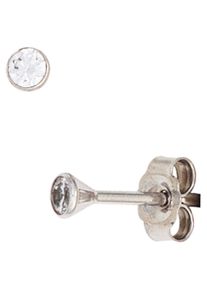 Jobo Damen Paar Ohrstecker, Weißgold 333, weiß, Weißgold 333, Ohrringe, rund 333 Weißgold mit Zirkonia