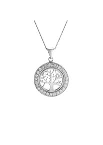 Vivance Damen Kette mit Anhänger "925-Sterling Silber rhodiniert", 40 + 5cm, Silber 925 (Sterlingsilber), L: 45cm B: 19.0mm, weiß, Silber 925