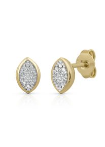 OROLINO Damen Paar Ohrstecker "Gold 585 mit 3 Brillanten zus. 0,02ct.", ONE-SIZE, 0,02 ct P1 = bei 10-facher Vergrößerung erkennbare Einschlüsse,