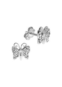 Vivance Paar Ohrstecker "925/- Sterling Silber mit Kristall", ONE-SIZE, Silber 925 (Sterlingsilber), weiß, Silber 925 (Sterlingsilber), Ohrringe