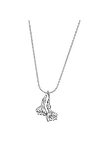 Goldmaid Damen Kette mit Anhänger "925 Sterling Silber Gebürstet Zirkonia weiß", 45cm, Silber 925 (Sterlingsilber), L: 45cm B: 15.0mm, weiß, Silber