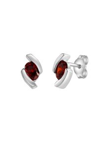 Vivance Damen Paar Ohrstecker "925-Sterling Silber rhodiniert", ONE-SIZE, Silber 925 (Sterlingsilber), weiß, Silber 925 (Sterlingsilber), Ohrringe